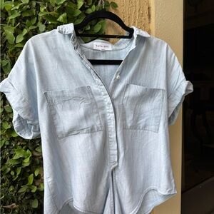 Bella Dahl Sky Blue Casual Button-Up